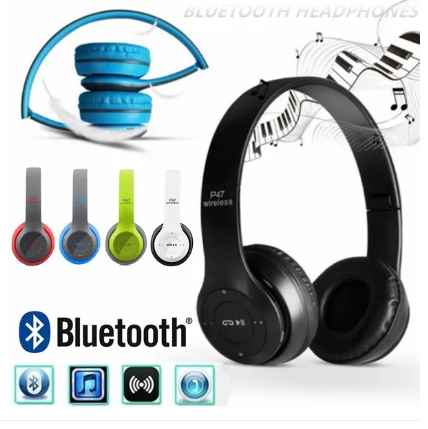 P47 Wireless Bluetooth Headphones with Mic