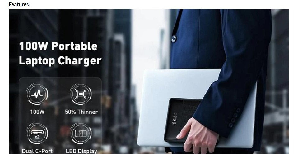 Baseus Blade Laptop Power Bank 100W 20000mAh