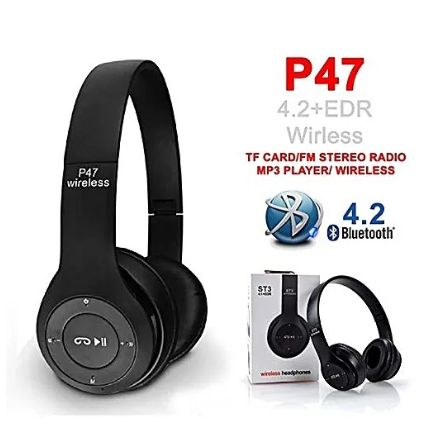 P47 Wireless Bluetooth Headphones with Mic