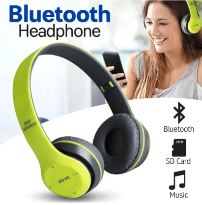 P47 Wireless Bluetooth Headphones with Mic