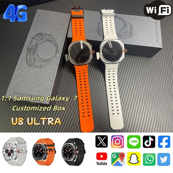 2025 New Smart Watch 2.45inch 4G Network GPS Wifi Camera 64G ROM Storage Google Play Small Mobile Phone Smartwatch Women YouTube play store TikTok song All social media working