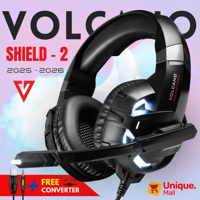 PRO II RGB Gaming Headphones with Noise Cancelling Mic, 7.1 Surround Sound, Super Bass, Vibration, Soft Memory Foam Ear Cushions, for PC, PS4, Mobile, Laptop, and Gaming Consoles - Unique Mall