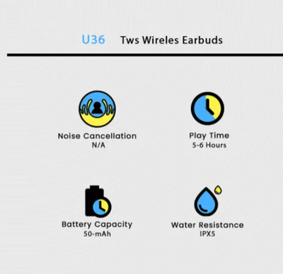 U36 TWS Air Pods